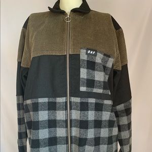 Lazy Oaf unisex jacket BLK/ gray/ corduroy size M